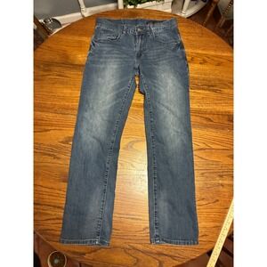 TK Axel Mens Slim Straight Jeans 30x32 Medium Wash Blue Denim Stretch 525